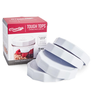 Tough Tops White Reusable Mason Jar Lids by Masontops