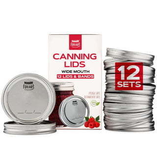 Canning Lids - 12 Pack (Lids and Bands) by ForJars
