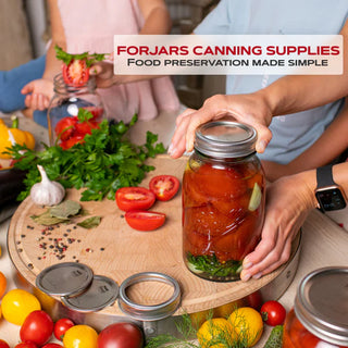 Canning Lids - 12 Pack (Lids and Bands) by ForJars