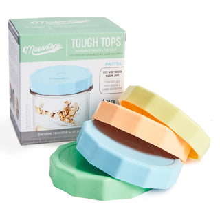 Tough Tops Multi Colour Reusable Mason Jar Lids by Masontops