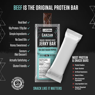 Sea Salt & Black Pepper Beef Jerky Bars