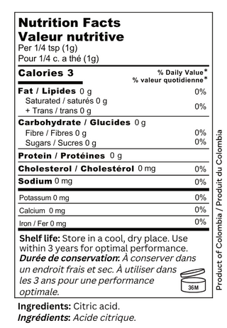 Citric Acid, Non GMO - 400g