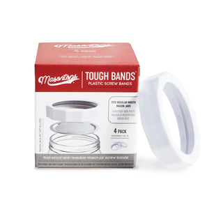 Tough Band Plastic Mason Jar Screw Bands