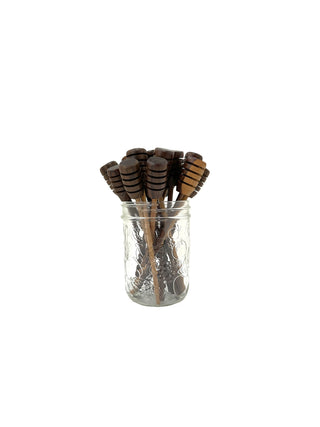 Wood Honey Dippers (Handcrafted in Colombia)