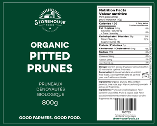 Organic Pitted Prunes - 800g