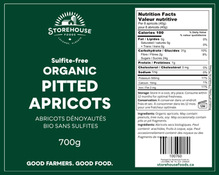 Organic Sulfite-Free Pitted Apricots - 700g