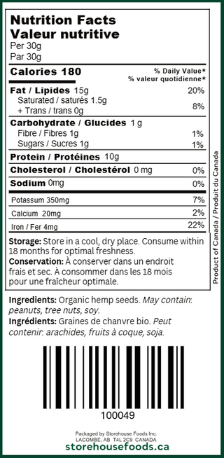 Organic Canadian Hemp Seeds