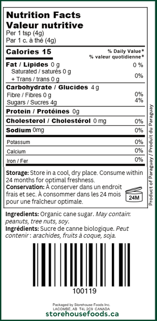 Organic Cane Sugar