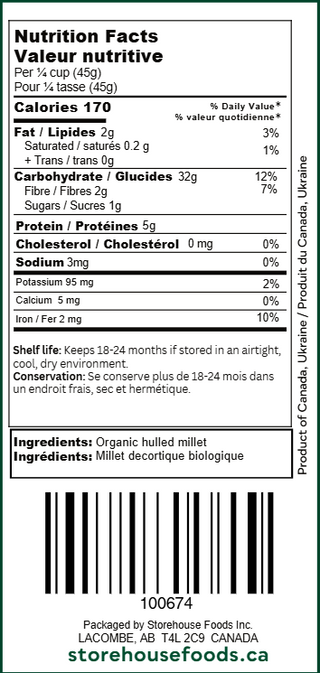 Organic Hulled Millet