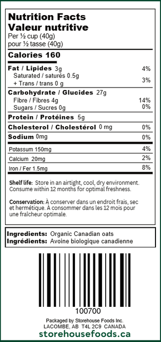 Organic Old-Fashioned Rolled Oats