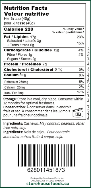Raw Cashews - 500g