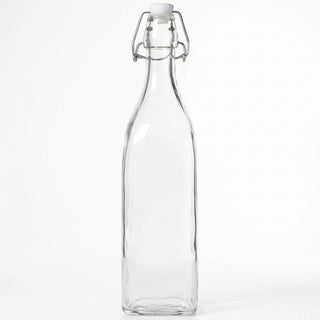 Square Glass Swing Top Bottle