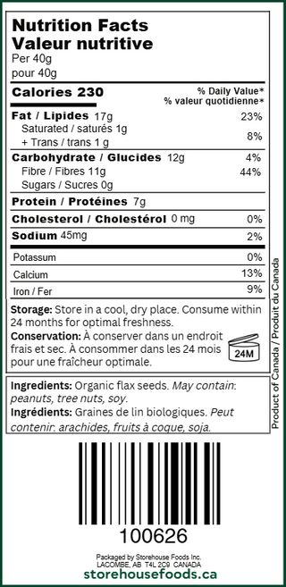 Organic Golden Flax Seeds 1kg