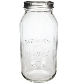 Clear Wide-Mouth 1.9 Litre Mason Jar