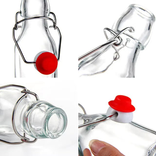 250ml Square Glass Swing Top Bottle
