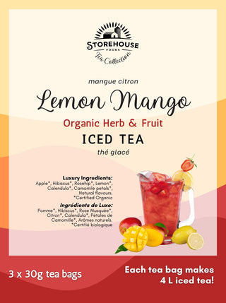 Lemon Mango Natural Iced Tea - Organic Herb + Fruit Tea